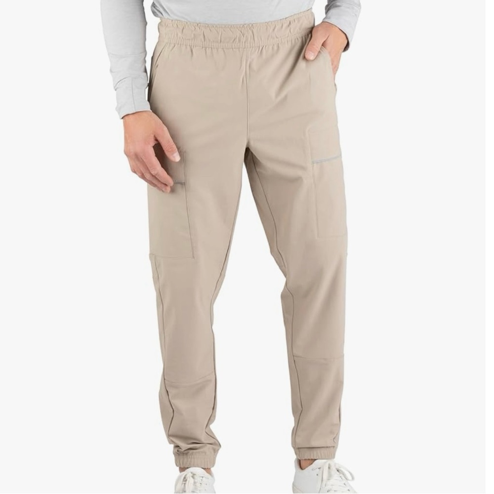 Motion Men's Sweatpants Joggers Khaki Sz L Gorpcore Athleisure Activewear UPF